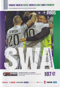 Tranmere Rovers v Bromley Match Programme 2015-10-03